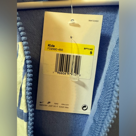 Nike Kids Sportswear Club Fleece Full Zip Hoodie size S - Picture 3 of 4